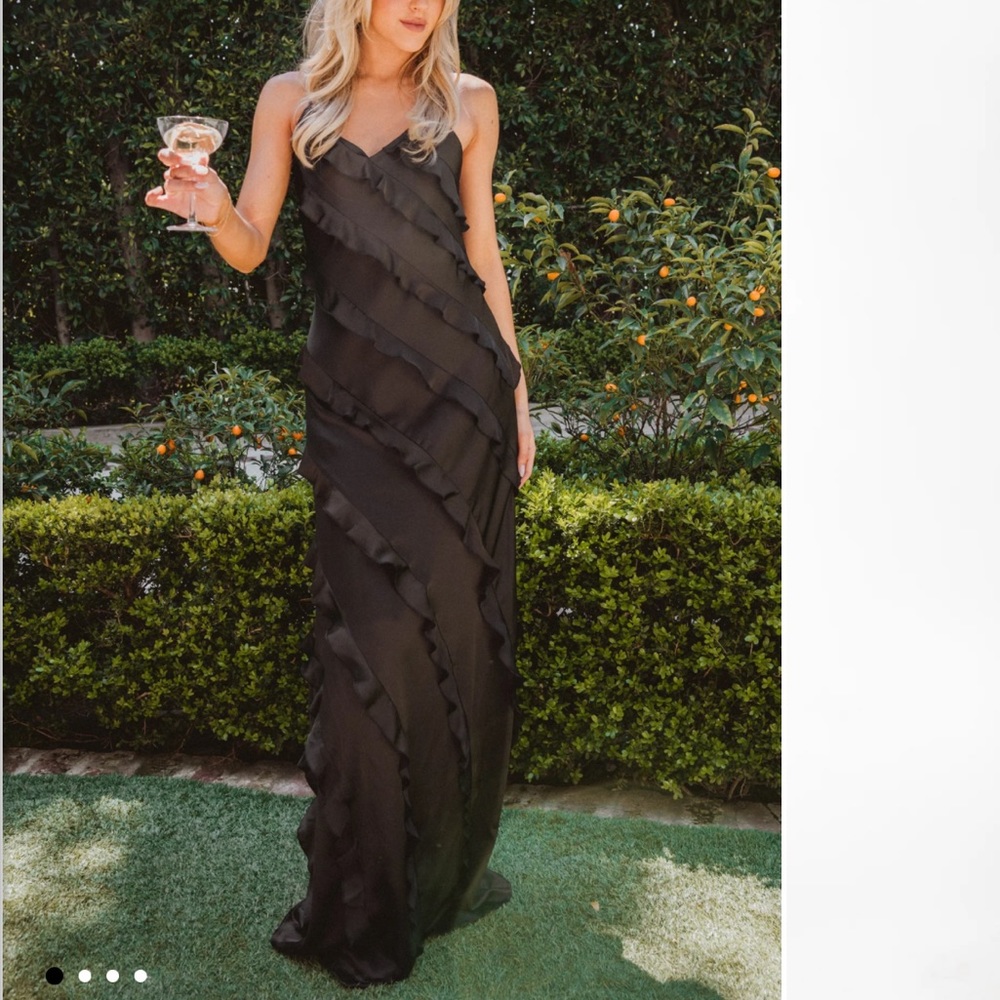 Show Me Your MuMu Romance Ruffle Dress - Black Size S